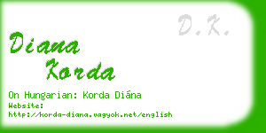 diana korda business card